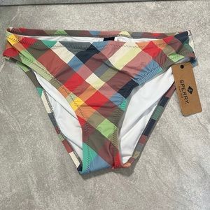 Sperry Bikini Bottom Multicolored Plaid Swim Bottoms Sz S NWT Rainbow Preppy
